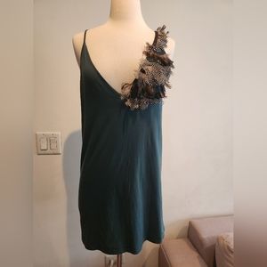Elizabeth and James Tank Tunic with Pheasant Feathers, US Size M